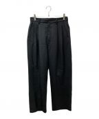 cornierコルニエ）の古着「WORSTED WOOL WIDE PANTS」｜グレー