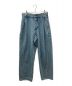 soerte（ソエルテ）の古着「Loose curve denim pants : straight denim pants ワイドデニムパンツ」｜ブルー