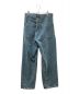 soerte (ソエルテ) Loose curve denim pants : straight denim pants ワイドデニムパンツ ブルー：3980円