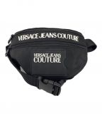 VERSACE JEANS COUTUREヴェルサーチ ジーンズクチュール）の古着「BLACK RANGE ICONIC LOGO ベルトバッグ ウエストバッグ」｜ブラック