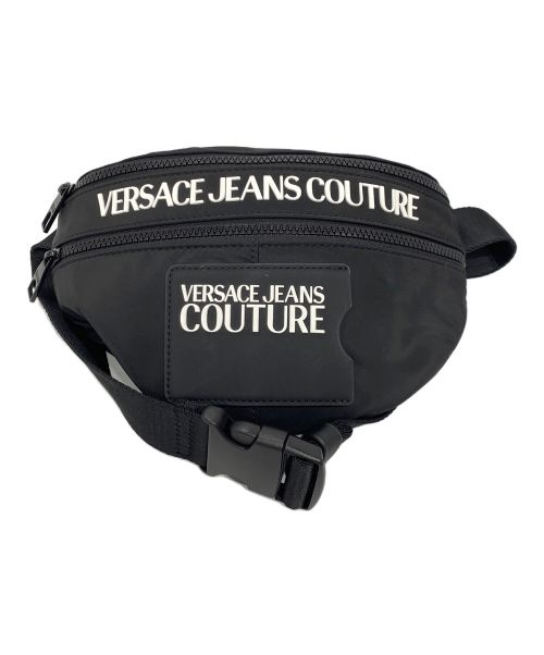 VERSACE JEANS COUTURE（ヴェルサーチ ジーンズクチュール）VERSACE JEANS COUTURE (ヴェルサーチ ジーンズクチュール) BLACK RANGE ICONIC LOGO ベルトバッグ ウエストバッグ ブラックの古着・服飾アイテム