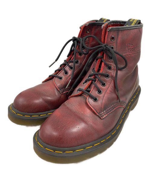 Dr.Martens（ドクターマーチン）Dr.Martens (ドクターマーチン) 8ホールブーツ ボルドー×ブラック サイズ:28の古着・服飾アイテム