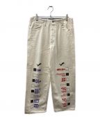 WESTOVERALLSウエストオーバーオールズ）の古着「CHECK POINT PANTS」｜アイボリー