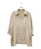 CLANEクラネ）の古着「VERTICAL JACQUARD LOOSE TOPS」｜ベージュ