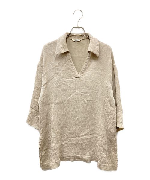 CLANE（クラネ）CLANE (クラネ) VERTICAL JACQUARD LOOSE TOPS ベージュ サイズ:SIZE 2の古着・服飾アイテム