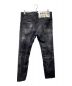 DSQUARED2 (ディースクエアード) SKATER JEAN ダメージ加工デニムパンツ ブラック サイズ:48：13000円