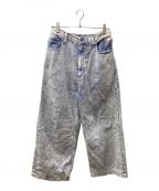 MAISON SPECIALメゾンスペシャル）の古着「11oz Chemical Over-Dye Denim Buggy Pants」｜ブルー×ホワイト