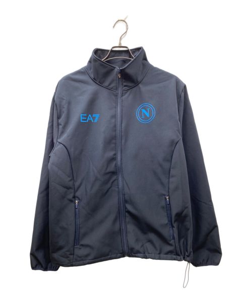 EA7（イーエーセブン）EA7 (イーエーセブン) スタンドカラージャケット ブラックブルー サイズ:XXLの古着・服飾アイテム