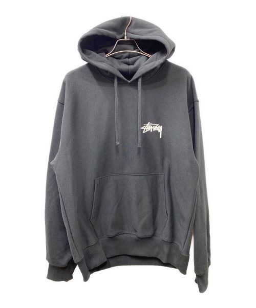 stussy（ステューシー）stussy (ステューシー) PLUSH フーディー プルオーバーパーカー ブラック サイズ:XLの古着・服飾アイテム