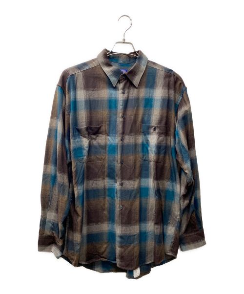 PENDLETON（ペンドルトン）PENDLETON (ペンドルトン) 90S オンブレチェックシャツ ブラウン×グリーン サイズ:Lの古着・服飾アイテム