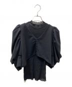 AMeLIEアメリ）の古着「3WAY VOLUME SLEEVE LAYERED TOP」｜ブラック