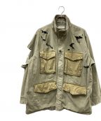 jiedaジエダ）の古着「DESTROY MILITARY JK (KHAKI) ミリタリージャケット」｜オリーブ