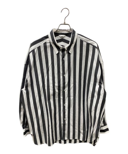 VICTIM（ヴィクティム）VICTIM (ヴィクティム) BIG STRIPE SHIRTS ビッグストライプシャツ ホワイト×ブラック サイズ:SIZE Lの古着・服飾アイテム