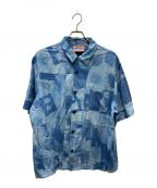 Acne studiosアクネ ストゥディオス）の古着「Bla Konst Printed Shirt Indigo 総柄シャツ」｜ブルー