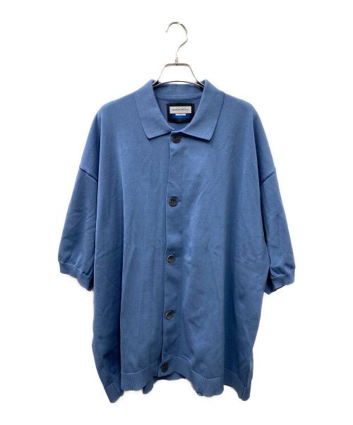 MAISON SPECIAL（メゾンスペシャル）MAISON SPECIAL (メゾンスペシャル) Prime-Over Short Sleeve Knit Shirt/プライムオーバーショートスリーブニットシャツ ブルー サイズ:２の古着・服飾アイテム