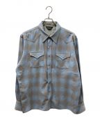 UNUSEDアンユーズド）の古着「ombre check western shirt ウエスタンチェックシャツ」｜ブルー