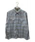 UNUSED（アンユーズド）の古着「ombre check western shirt ウエスタンチェックシャツ」｜ブルー