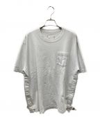 sacaiサカイ）の古着「Nylon Twill x Cotton Jersey T-Shirt裾ベルトポケットTシャツ」｜ホワイト