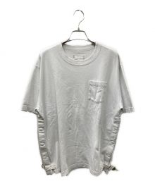 sacai（サカイ）の古着「Nylon Twill x Cotton Jersey T-Shirt裾ベルトポケットTシャツ」｜ホワイト