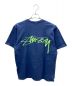 stussy (ステューシー) サーフマンプリントTシャツ ネイビー サイズ:M：6000円