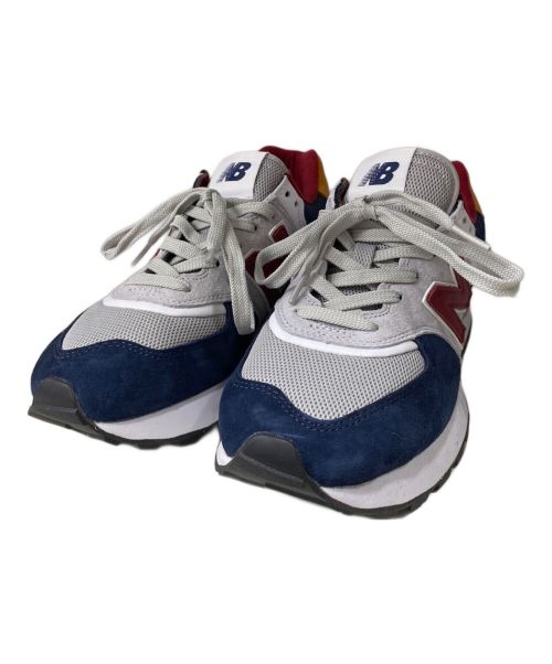 NEW BALANCE（ニューバランス）NEW BALANCE COMME des GARCONS JUNYA WATANABE MAN (コム デ ギャルソン ジュンヤ ワタナベ マン) 574 Legacy  コラボスニーカー ネイビー×グレー サイズ:26の古着・服飾アイテム