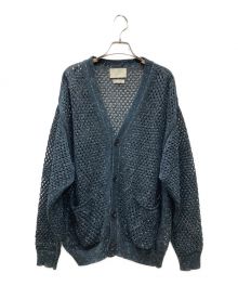 YOKE（ヨーク）の古着「MESHED KNIT CARDIGAN」｜ブラック