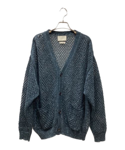 YOKE（ヨーク）YOKE (ヨーク) MESHED KNIT CARDIGAN ブラック サイズ:２の古着・服飾アイテム