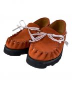 TOMO & COトモアンドシーオー）の古着「Dyneema Moccasin モカシンシューズ」｜レッド