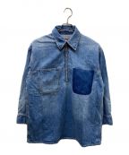 Spick and Spanスピックアンドスパン）の古着「51/2 HALFZIP DENIM SHIRT」｜ブルー