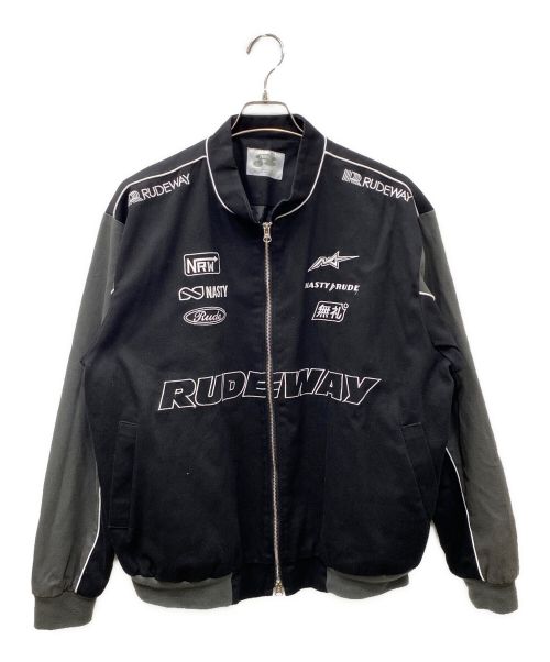 NASTY KICK（ナスティーキック）NASTY KICK (ナスティーキック) Yobbo RACING Jacket レーシングジャケット ブラック サイズ:Lの古着・服飾アイテム