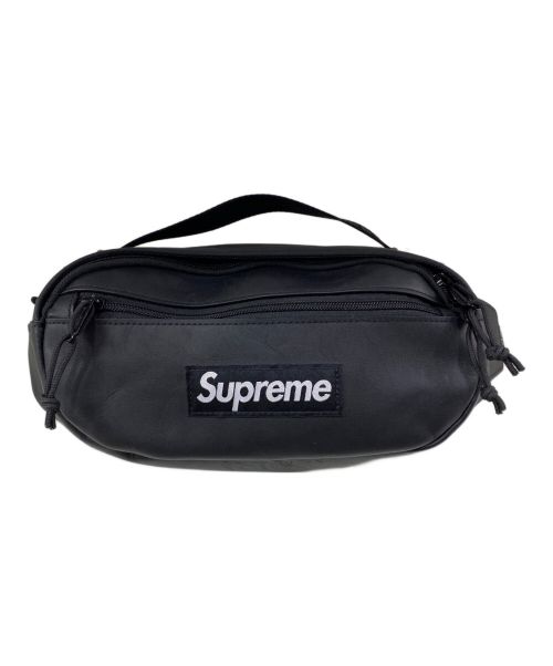 SUPREME（シュプリーム）Supreme (シュプリーム) 23AW Leather Waist Bag ウエストバッグ ブラックの古着・服飾アイテム