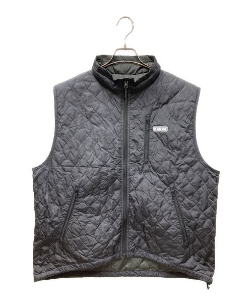 KEBOZ（ケボズ）KEBOZ (ケボズ) NANGA (ナンガ) REVERSIBLE DOWN VEST ブラック×グレー サイズ:Mの古着・服飾アイテム