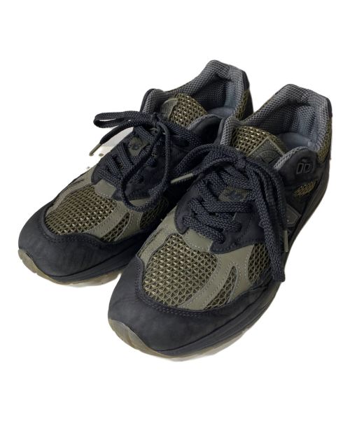 NEW BALANCE（ニューバランス）NEW BALANCE (ニューバランス) STONE ISLAND (ストーンアイランド) 991V2 コラボローカットスニーカー ブラック×グリーン サイズ:10の古着・服飾アイテム