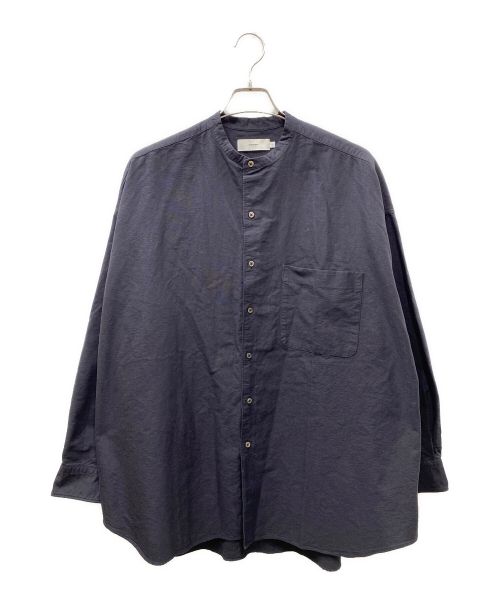 Graphpaper（グラフペーパー）Graphpaper (グラフペーパー) Oxford Oversized Band Collar Shirt ネイビー サイズ:FREEの古着・服飾アイテム