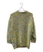 N.HOOLYWOODエヌ ハリウッド）の古着「CREWNECK KNIT クルーネックニット」｜イエロー×ブルー