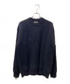 AURALEEオーラリー）の古着「SUPER FINE WOOL RIB KNIT BIG P/O ニット」｜ブラック