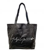 YOHJI YAMAMOTOヨウジヤマモト）の古着「NOVELTY LEATHER TOTE BAG」｜ブラック