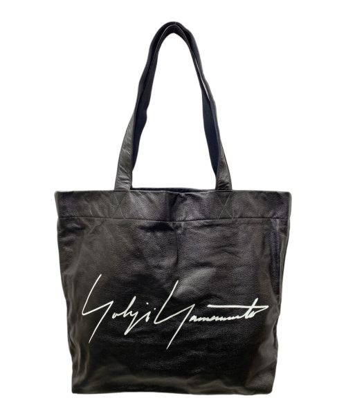 YOHJI YAMAMOTO（ヨウジヤマモト）YOHJI YAMAMOTO (ヨウジヤマモト) NOVELTY LEATHER TOTE BAG ブラックの古着・服飾アイテム