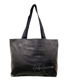 YOHJI YAMAMOTO（ヨウジヤマモト）の古着「NOVELTY LEATHER TOTE BAG」｜ブラック