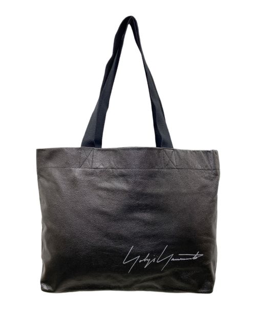 YOHJI YAMAMOTO（ヨウジヤマモト）YOHJI YAMAMOTO (ヨウジヤマモト) NOVELTY LEATHER TOTE BAG ブラックの古着・服飾アイテム