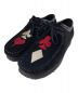 Clarks Originals（クラークス オリジナルズ）の古着「23AW WALLABEE BLACK EMBROIDERY スエードレザーシューズ」｜ブラック