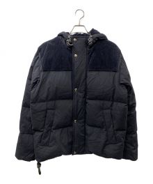 Acne studios（アクネ ストゥディオス）の古着「Hooded Down Jacket コーデュロイ切替ダウンジャケット」｜ブラック