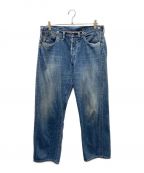 A.PRESSEアプレッセ）の古着「Washed Denim Pants」｜ブルー