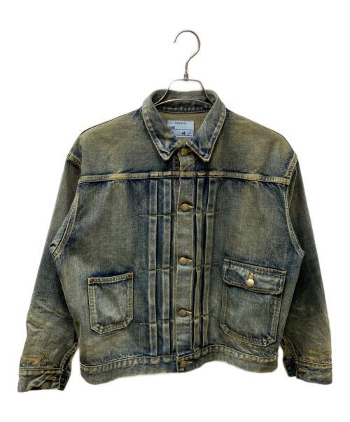 NEXUSVII（ネクサスセブン）NEXUSVII (ネクサスセブン) DAMAGED ASMMTR DENIM JACKET デニムジャケット ブルー サイズ:44の古着・服飾アイテム