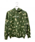 SUPREMEシュプリーム）の古着「21AW Box Logo Hooded Sweatshirt」｜グリーン×ベージュ