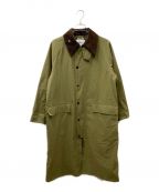 Barbourバブアー）の古着「BURGHLEY HUNTING COAT ステンカラーハンティングコート ノンワックス」｜オリーブ