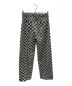 FUMIE=TANAKA (フミエタナカ) jacquard straight pants イージーパンツ ホワイト×ブラック サイズ:1 未使用品：14000円