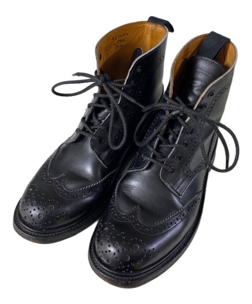 Tricker's（トリッカーズ）Tricker's (トリッカーズ) 英国製カントリーブーツ ウイングチップブーツ ブラック サイズ:4の古着・服飾アイテム