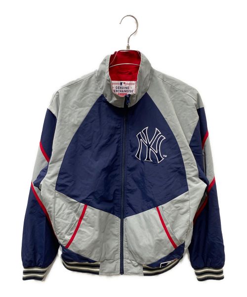 SUPREME（シュプリーム）SUPREME (シュプリーム) New Era (ニューエラ) 21AW New York Yankees Track Jacket グレー×ネイビー サイズ:Mの古着・服飾アイテム