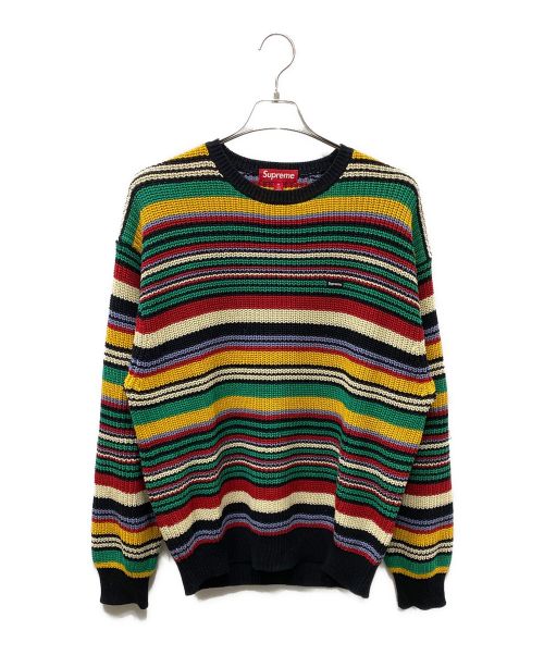 SUPREME（シュプリーム）SUPREME (シュプリーム) 23AW Small Box Ribbed Sweater ボーダーニット マルチカラー サイズ:Mの古着・服飾アイテム